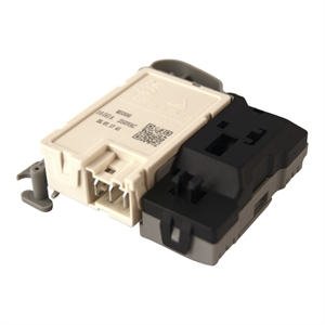 Dørlås til luge i vaskemaskine fra Samsung.